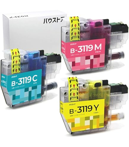 Amazon.co.jp: LC3119 brotherインク カートリッジ互換 3色3本セット C